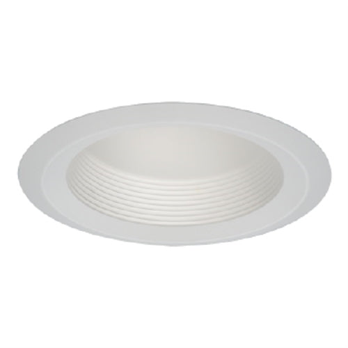 Halo Recessed 6126WB 6" Shallow Full Cone Baffle, White Baffle, White Trim