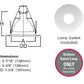 Halo Recessed 6146WH 6" Line Voltage Open Wet Location, Full Reflector, Self-flange, White Reflector
