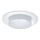 Halo Recessed 6162WH 6" Line Voltage Drop Opal Plastic Lens Shower Trim, Reflector, Self-flange, White Trim