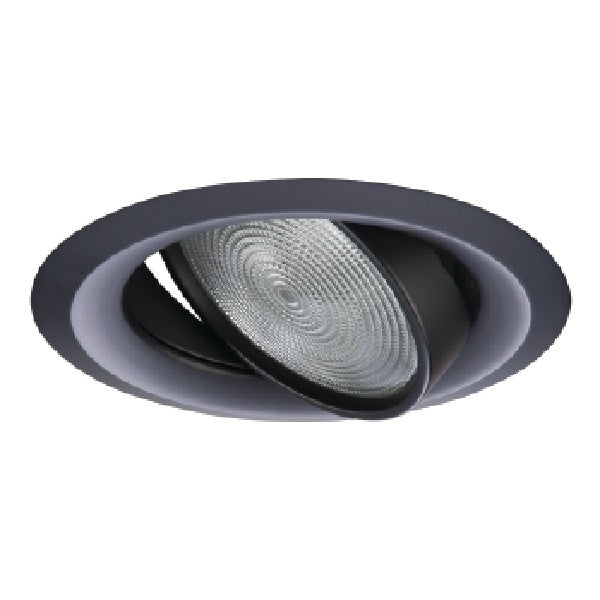 Halo Recessed 6170BK 6" Line Voltage Gimbal 25 Degree Tilt Max, Self- Flange, Black