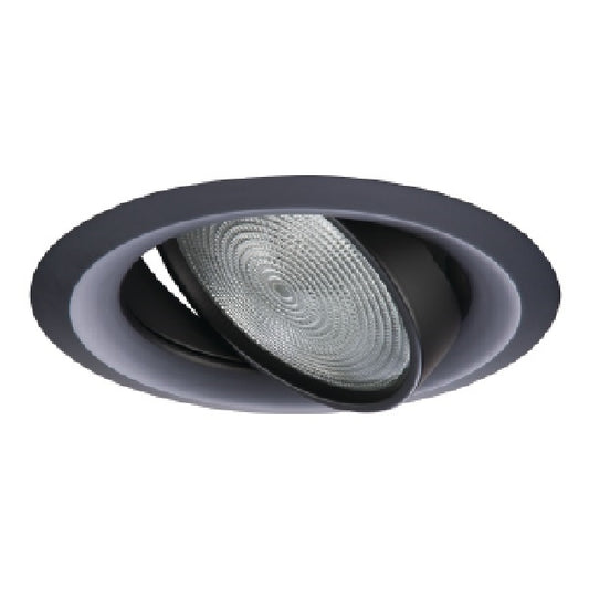 Halo Recessed 6170BK 6" Line Voltage Gimbal 25 Degree Tilt Max, Self- Flange, Black