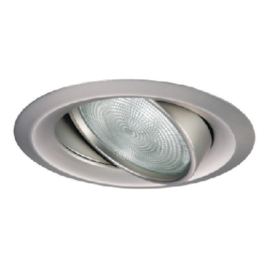 Halo Recessed 6170SN 6" Line Voltage Gimbal 25 Degree Tilt Max, Self- Flange, Satin Nickel
