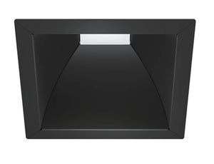 Halo Recessed Commercial 61SQMB 6" Square Medium Distribution Reflector, Matte Black, Black Flange