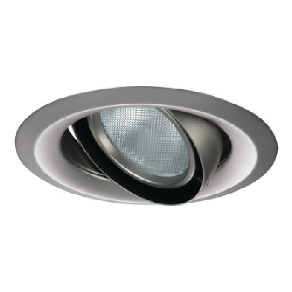 Halo Recessed 6215SN 6" Line Voltage Double Gimbal PAR30 35 Degree - PAR30S 50 Degree Tilt Max, Self-Flange, Satin Nickel