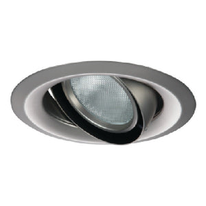 Halo Recessed 6215SN 6" Line Voltage Double Gimbal PAR30 35 Degree - PAR30S 50 Degree Tilt Max, Self-Flange, Satin Nickel