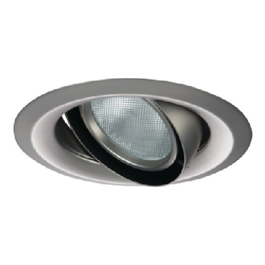 Halo Recessed 6215SN 6" Line Voltage Double Gimbal PAR30 35 Degree - PAR30S 50 Degree Tilt Max, Self-Flange, Satin Nickel