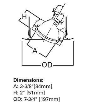 Halo Recessed 6215TBZ 6" Line Voltage Double Gimbal PAR30 35 Degree - PAR30S 50 Degree Tilt Max, Self-Flange, Tuscan Bronze