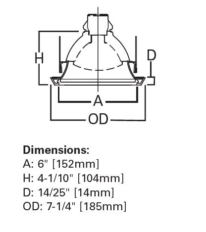 Halo Recessed 6230PN 6" Line Voltage Squircle Frost Glass Lens with Metal Trim, Self-Flange, Polished Nickel