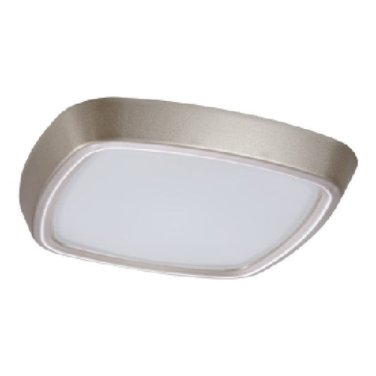 Halo Recessed 6255SN 6" Line Voltage Soft Square, Frost Curve Glass Lens, Self-Flange, Satin Nickel