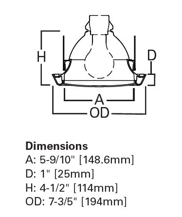 Halo Recessed 6255TBZ 6" Line Voltage Soft Square, Frost Curve Glass Lens, Self-Flange, Tuscan Bronze