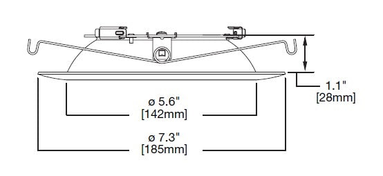 Halo Recessed 691WB 6" LED Polymer "Dead Front" Shallow Baffle Trim