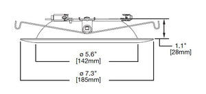 Halo Recessed 691WB 6" LED Polymer "Dead Front" Shallow Baffle Trim