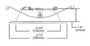 Halo Recessed 692H 6" LED Reflector Trim, Haze (Semi-Specular), White Flange
