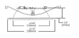 Halo Recessed 693SNB-R 6" Self-Flanged Micro-Step Baffle Trim, Satin Nickel Baffle, Satin Nickel Flange