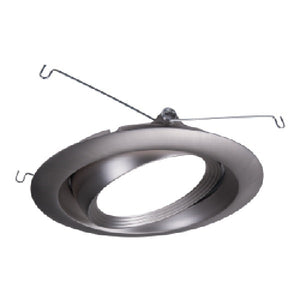 Halo Recessed 694SNB 6" LED Eyeball with Baffle, Satin Nickel Eyeball with Baffle, Satin Nickel Flange