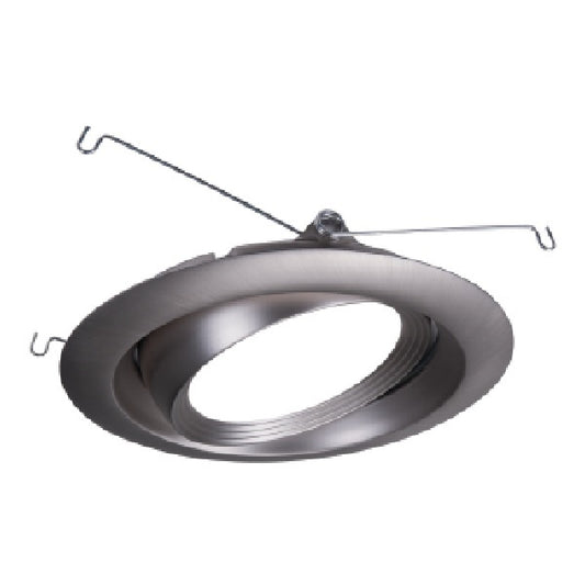 Halo Recessed 694SNB 6" LED Eyeball with Baffle, Satin Nickel Eyeball with Baffle, Satin Nickel Flange