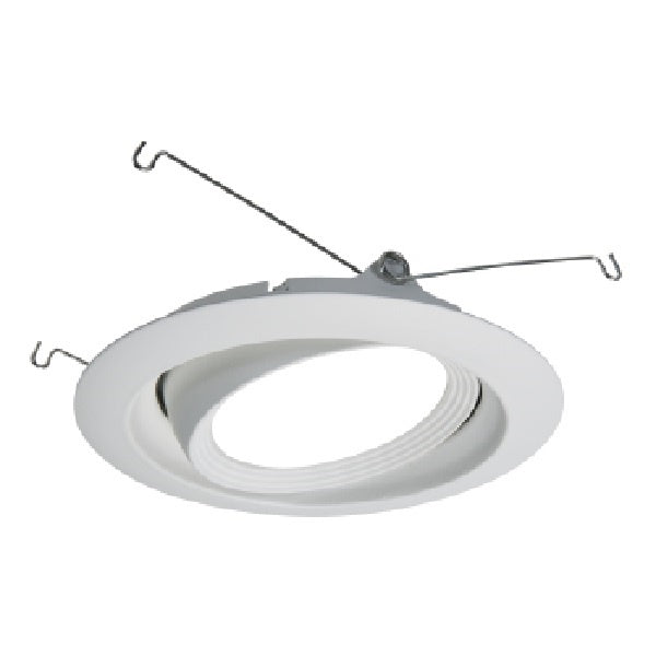 Halo Recessed 694WB 6" LED Eyeball with Baffle, White Eyeball with Baffle, White Flange