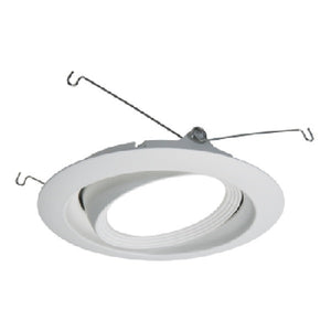 Halo Recessed 694WB 6" LED Eyeball with Baffle, White Eyeball with Baffle, White Flange