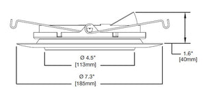 Halo Recessed 694WB 6" LED Eyeball with Baffle, White Eyeball with Baffle, White Flange