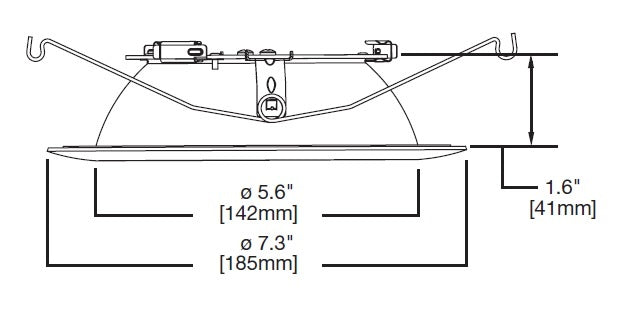 Halo Recessed 695WW 6" LED Specular Clear Wall Wash & Kick Reflector, White Flange