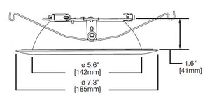 Halo Recessed 695WW 6" LED Specular Clear Wall Wash & Kick Reflector, White Flange
