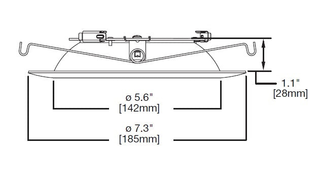 Halo Recessed 696WB 6" LED Shallow Baffle Trim, White Baffle, White Flange