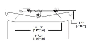 Halo Recessed 696WB 6" LED Shallow Baffle Trim, White Baffle, White Flange