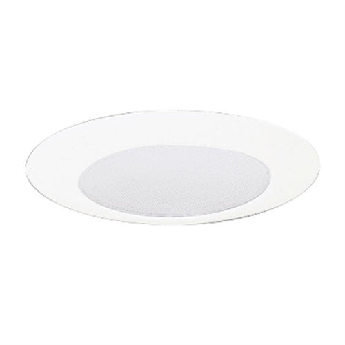 Halo Recessed 70PS 6" Line Voltage Lensed Downlight Trim, Wet Location, Albalite Glass Lens, White Polymer Trim, White Trim