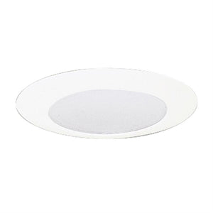 Halo Recessed 70PS 6" Line Voltage Lensed Downlight Trim, Wet Location, Albalite Glass Lens, White Polymer Trim, White Trim