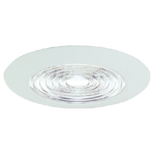 Halo Recessed 73P 6" Line Voltage Fresnel Glass Lens, White Trim, Fresnel Glass Lens