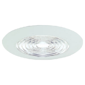 Halo Recessed 73P 6" Line Voltage Fresnel Glass Lens, White Trim, Fresnel Glass Lens