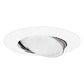 Halo Recessed 76P 6" Adjustable Gimbal 30 Degree Tilt, White Gimbal, White Trim