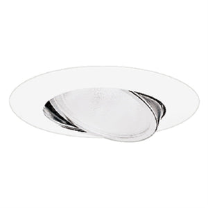 Halo Recessed 76P 6" Adjustable Gimbal 30 Degree Tilt, White Gimbal, White Trim