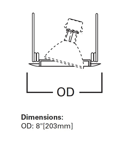 Halo Recessed 76P 6" Adjustable Gimbal 30 Degree Tilt, White Gimbal, White Trim