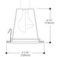 Halo Recessed 951PS 4" Line Voltage Shower Trim, White Trim with Full Reflector and Glass Lens