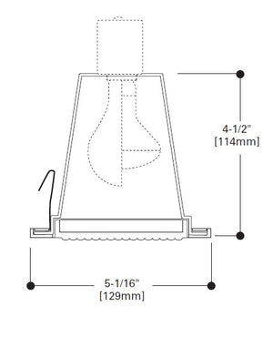 Halo Recessed 951SNS 4" Line Voltage Shower Trim, Satin Nickel Trim with Full Reflector and Glass Lens