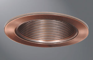 Halo Recessed 953AC 4" Metal Baffle Trim, Antique Copper Trim with Antique Copper Baffle