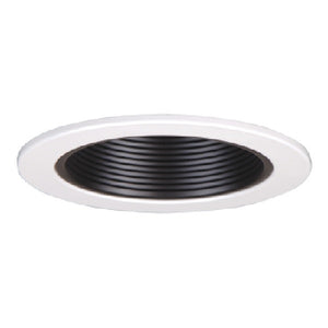Halo Recessed 953P 4" Metal Baffle Trim, White Trim with Black Baffle