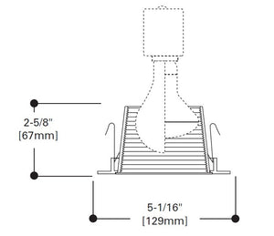 Halo Recessed 953P 4" Metal Baffle Trim, White Trim with Black Baffle
