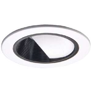 Halo Recessed 992P 4" Wall Wash Eyelid Trim, White Trim and Eyelid, Black Baffle
