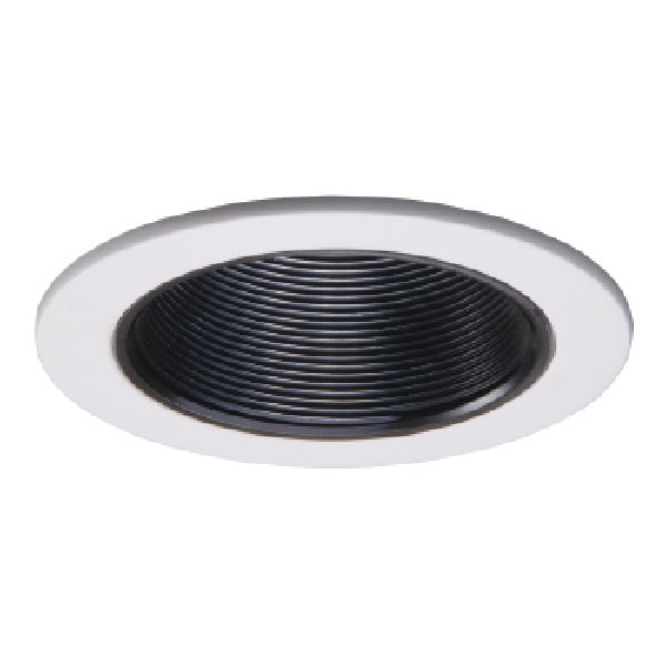 Halo Recessed 993P 4" Line Voltage Coilex Baffle Trim for H99 Housings, White Trim with Black Baffle