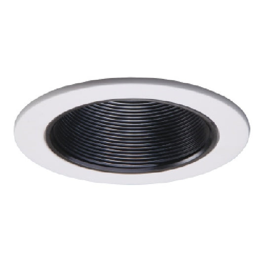 Halo Recessed 993P 4" Line Voltage Coilex Baffle Trim for H99 Housings, White Trim with Black Baffle