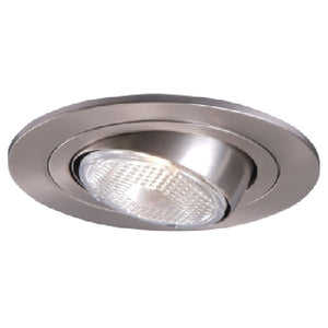 Halo Recessed 996SN 4" Line Voltage Adjustable Eyeball Trim for H99 Housings, 15 Degree Tilt, Satin Nickel Trim with Satin Nickel Eyeball
