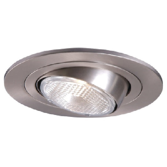 Halo Recessed 996SN 4" Line Voltage Adjustable Eyeball Trim for H99 Housings, 15 Degree Tilt, Satin Nickel Trim with Satin Nickel Eyeball