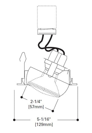 Halo Recessed 996SN 4" Line Voltage Adjustable Eyeball Trim for H99 Housings, 15 Degree Tilt, Satin Nickel Trim with Satin Nickel Eyeball