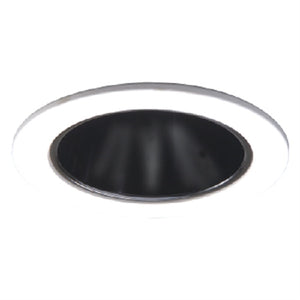 Halo Recessed 999MB 4" Reflector Cone Trim, White Trim with Specular Black Reflector
