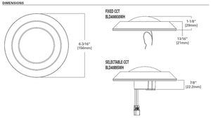 Halo Recessed BLD406930WH 4" Backlit LED Downlight, 600 Lumens, 90 CRI, 3000K, Matte White