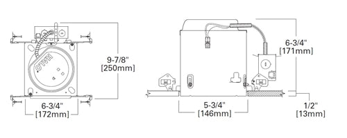 Halo Recessed E550ICAT 5" New Construction LED, Air Tight, IC Type Housing