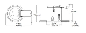 Halo Recessed E750RICAT 6" Remodel Housing for Integrated LED Trims and Modules, Air Tight, IC Type Housing