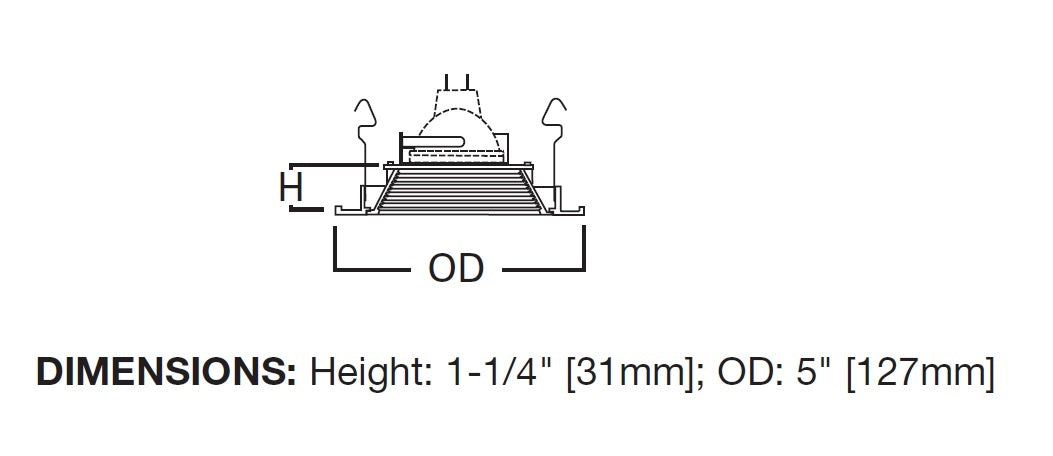 Halo Recessed ERT401LV 4" Low Voltage Baffle Trim, High Gloss Appliance White Trim Ring with Black Baffle